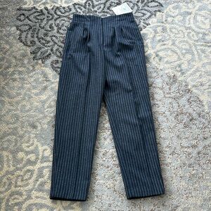 Vintage Thackery by Pandora Wool High Wait Pleated Pants Striped 12